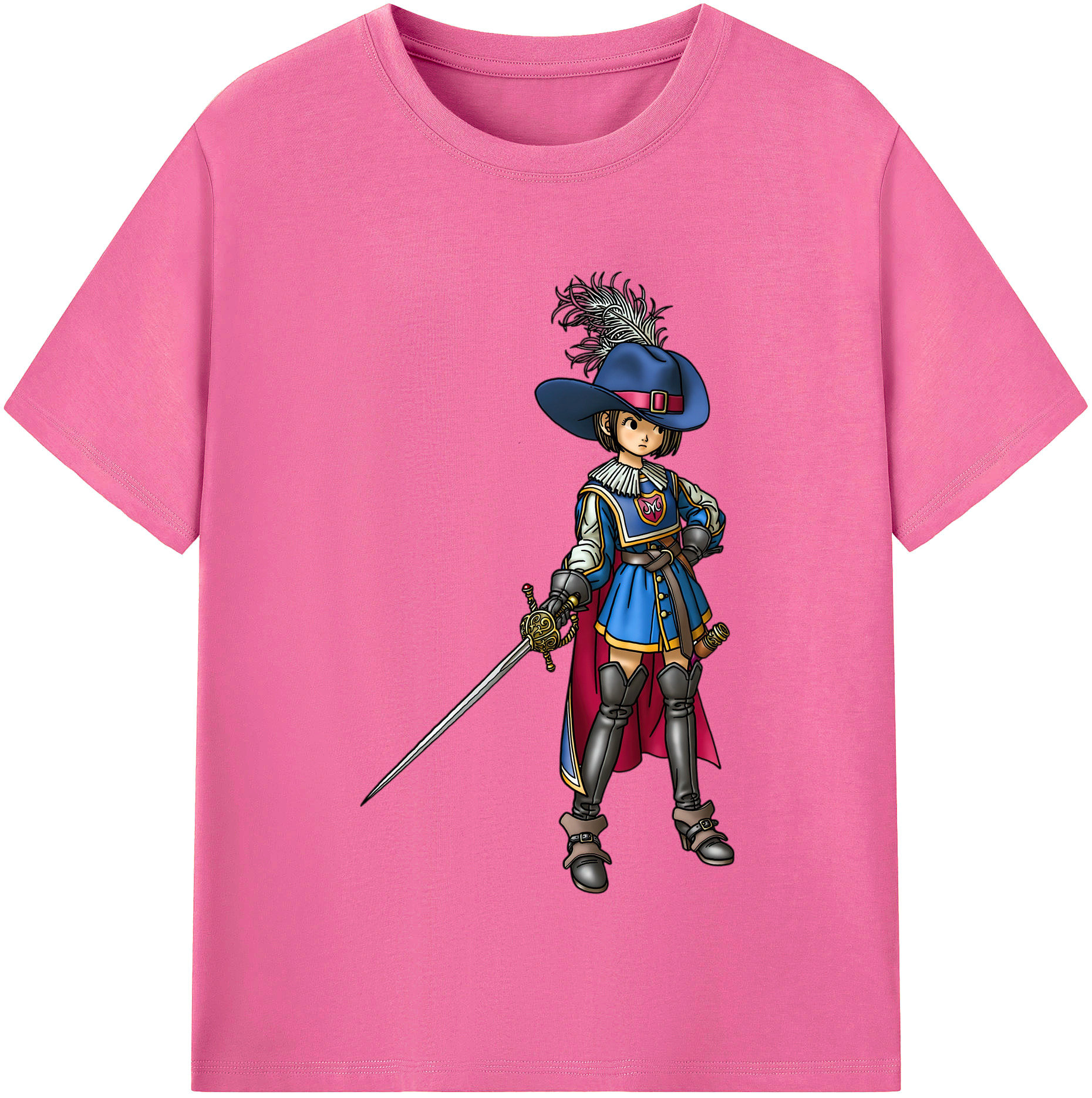 （画像用） ドラゴンクエスト Doragon Kuesuto Dragon Quest レディースカジュアルプリントTシャツ（綿100％）